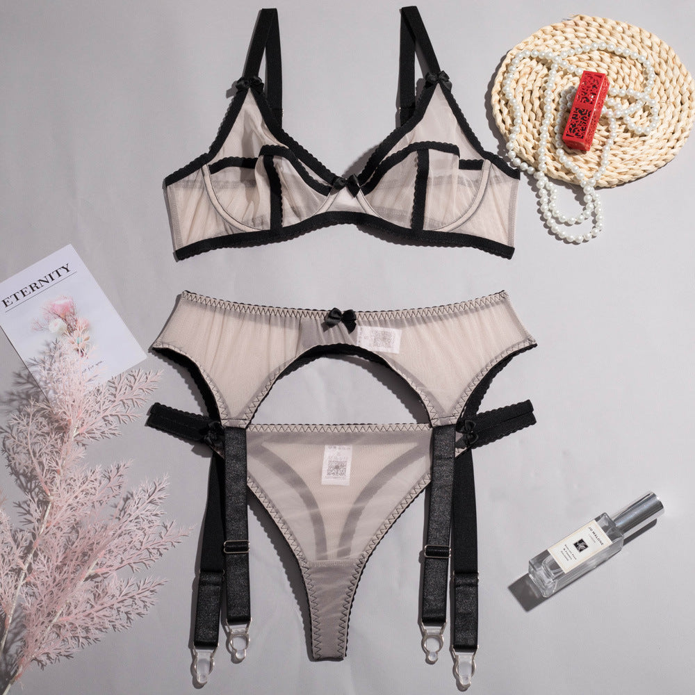 Three piece set of sexy lingerie and body shaping split set