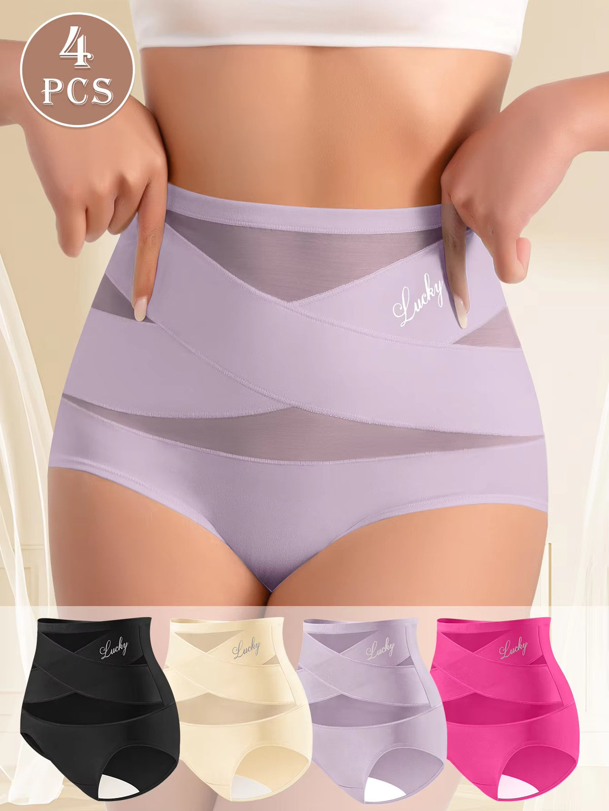 Women's Plus Size High Waist Tummy Control Briefs