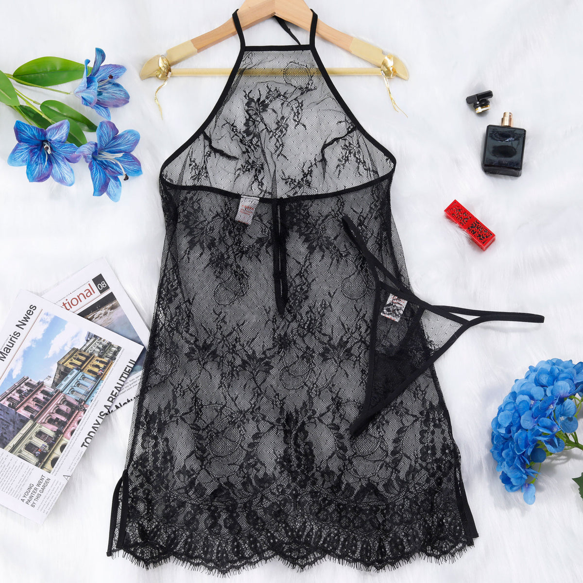 Perspective jumpsuit pajamas