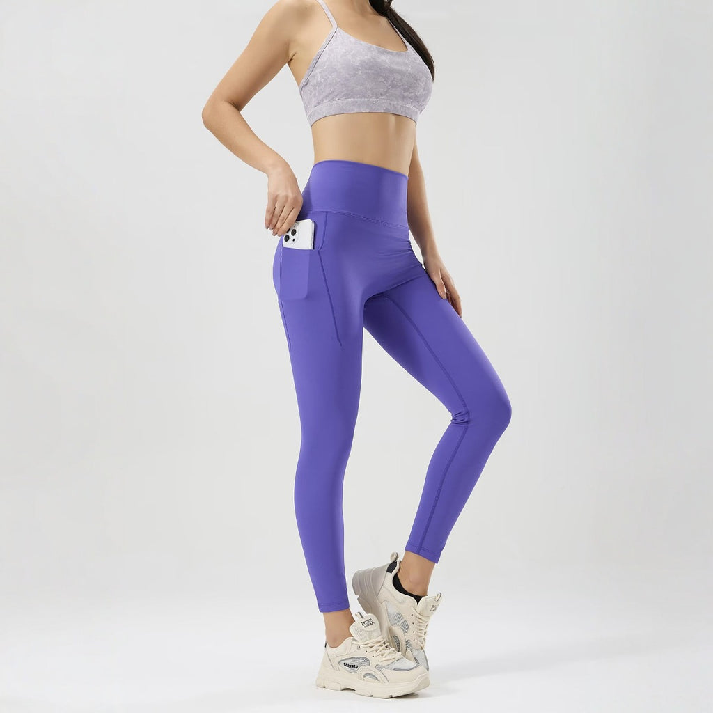 No awkward line yoga pants for women high waist hip lifting side fitness