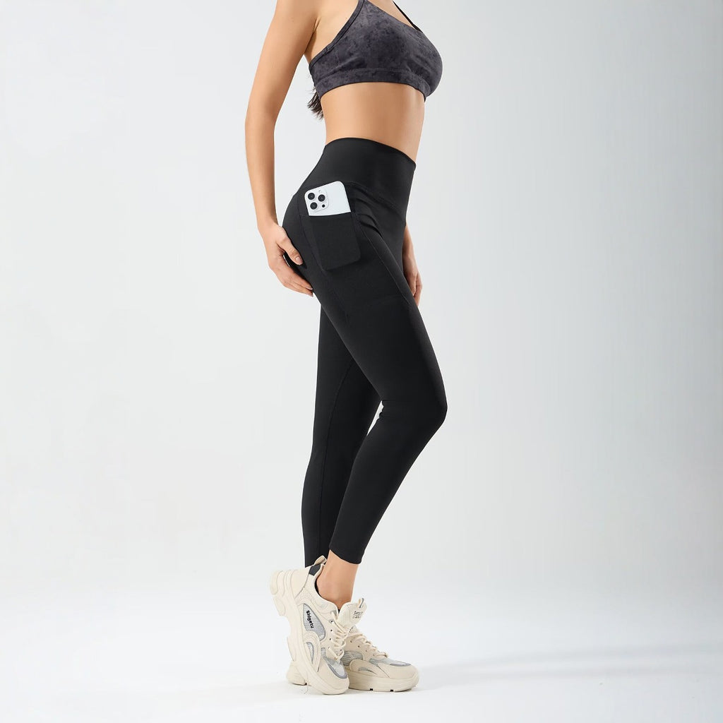 No awkward line yoga pants for women high waist hip lifting side fitness