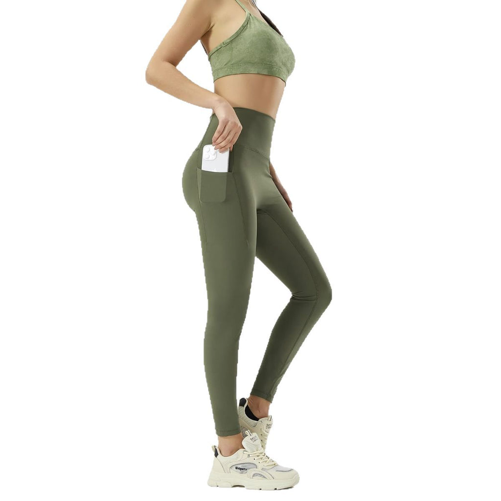 No awkward line yoga pants for women high waist hip lifting side fitness