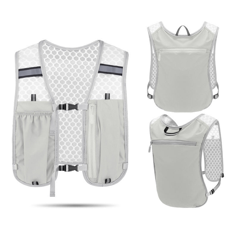 Lightweight Ergonomic Running Hydration Vest – Reflective Water Bottle Backpack for Cycling, Walking, Kayaking & Outdoor Sports