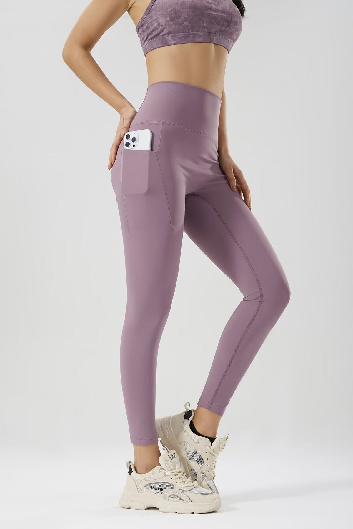 No awkward line yoga pants for women high waist hip lifting side fitness