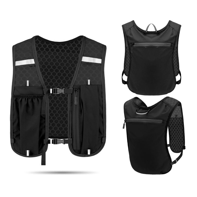 Lightweight Ergonomic Running Hydration Vest – Reflective Water Bottle Backpack for Cycling, Walking, Kayaking & Outdoor Sports