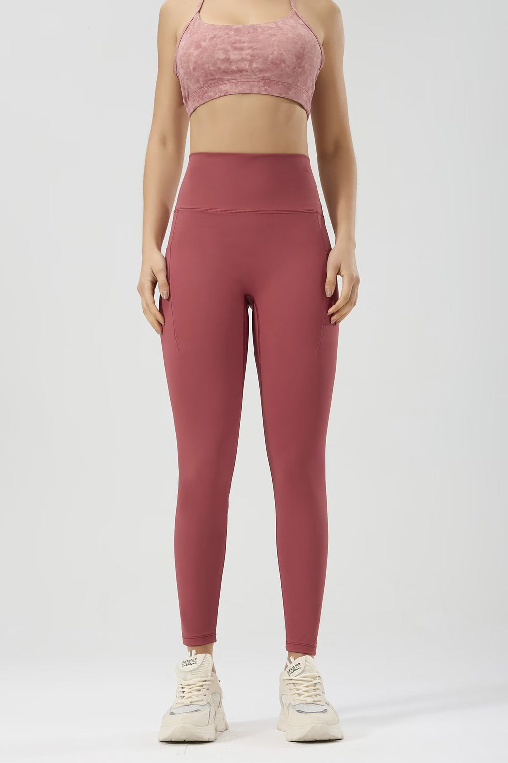 No awkward line yoga pants for women high waist hip lifting side fitness