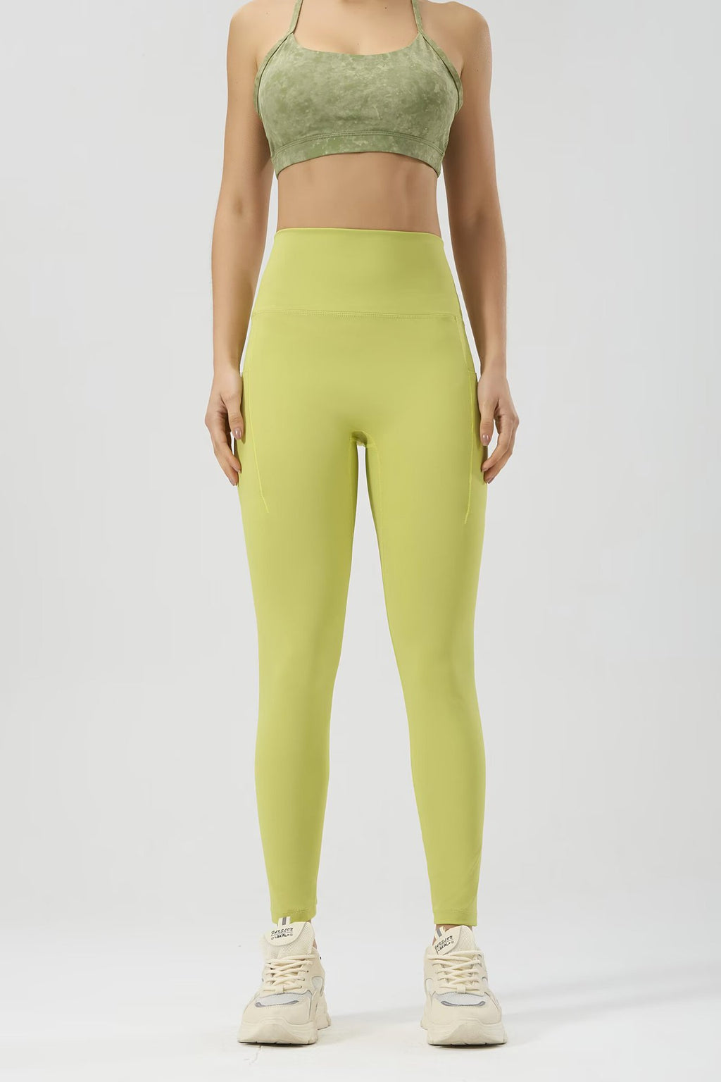 No awkward line yoga pants for women high waist hip lifting side fitness