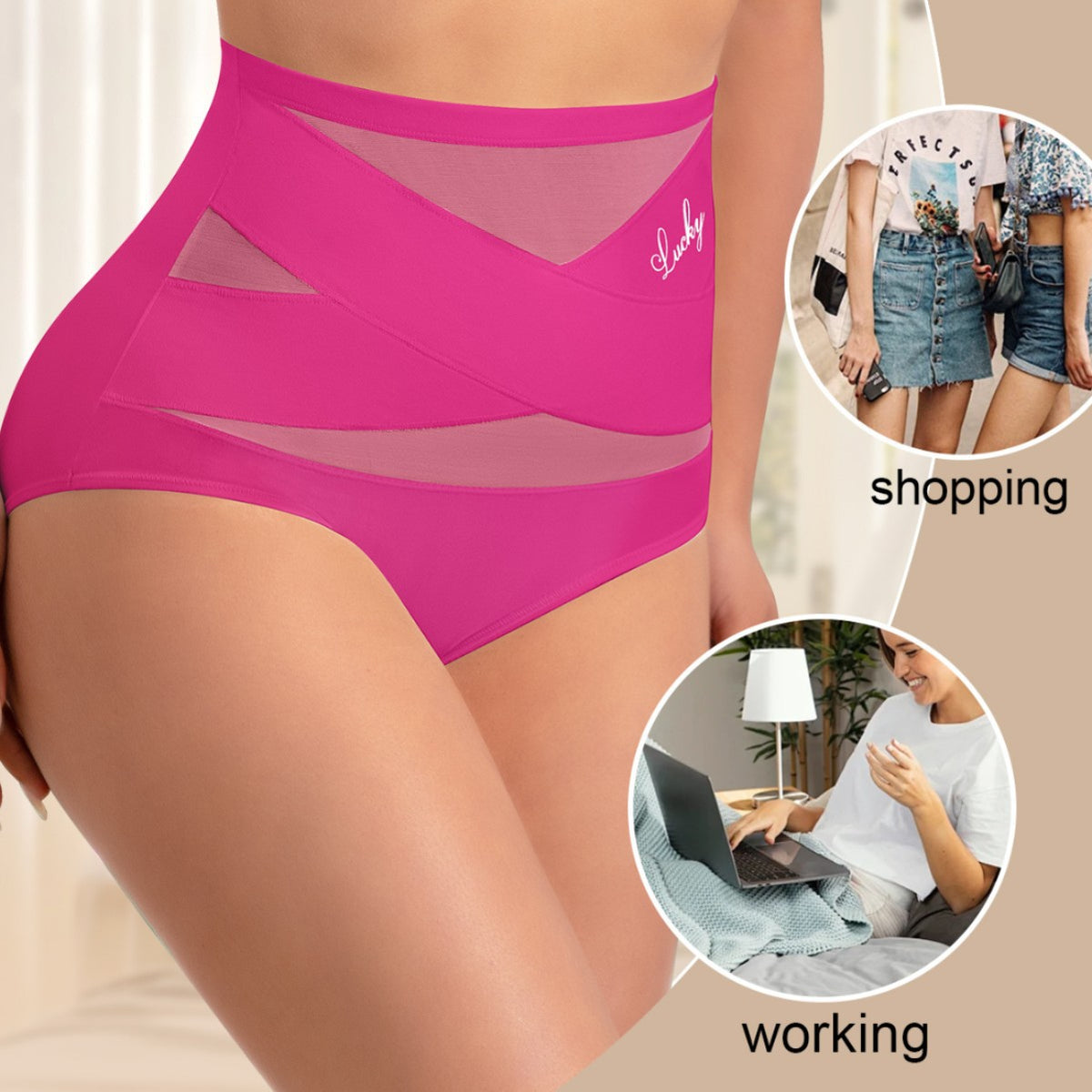 Women's Plus Size High Waist Tummy Control Briefs