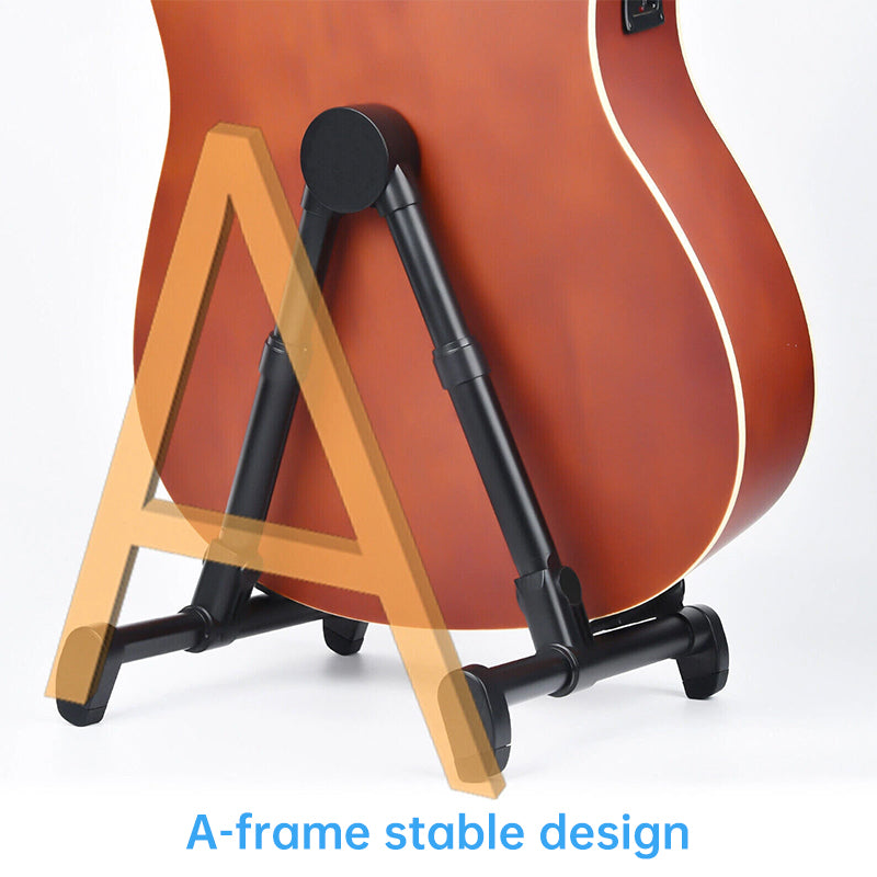 Foldable Guitar Stand – ABS/Silicone Holder for Acoustic, Electric Guitar, Ukulele, Violin & Banjo